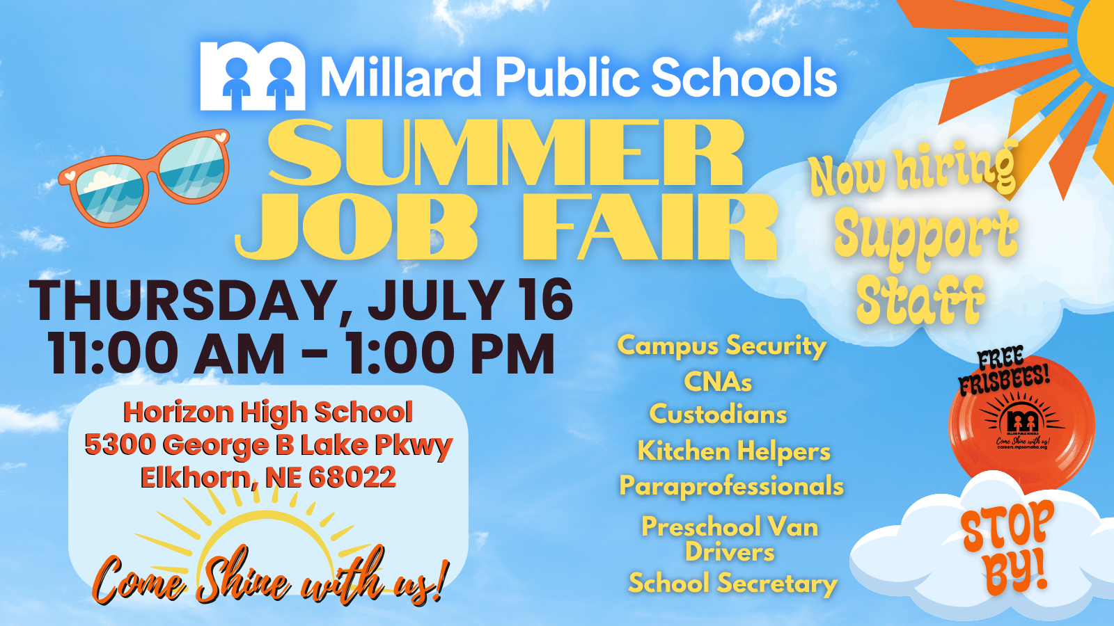 Job Fair July 16 at Horizon High School