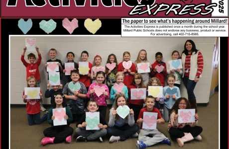 February cover of the Activities Express